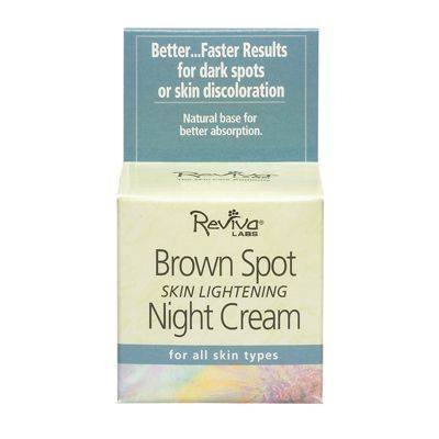 Reviva Labs -Brown Spot Skin Lightening Night Cream, 1.5 Oz
