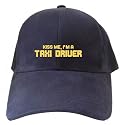CAPS NAVY BLUE EMBROIDERY " KISS ME , I'M TAXI DRIVER "