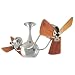 Matthews Fan Company VB-WDBK Black/Wood Vent Bettina 42 Rotational Ceiling Fan with Mahogany