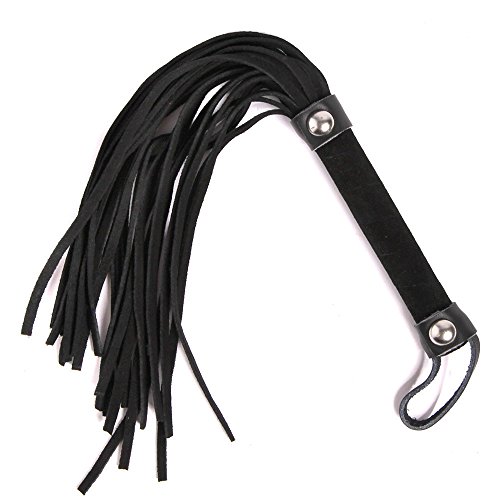 Bondage Boutique Luxury Suede Flogger Whip Black