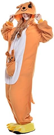 NEWCOAPLAY Unisex Onesies Pajamas Kigurumi Cosplay Sleepsuit Costume (M, Kangaroo)