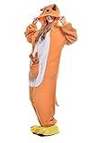 NEWCOSPLAY Unisex Onesies Pajamas Kigurumi Cosplay Sleepsuit Costume (M, Kangaroo)