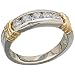 0.50Ct.T.W. Round Brilliant Cut Diamonds, 18Kt. Yellow Gold and Platinum Men's Diamond Wedding Band