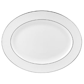 Lenox Hannah Platinum 16-Inch Bone China Platter by Lenox