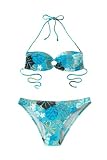 Newport Ring-Cinched Bandeau Bikini Swimsuit