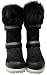 COACH MARIETTE BLACK SIGNATURE FUR SNOW BOOTS 6 NEW