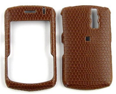Blackberry Curve 8300/8310/8320/8330  Leather Snap On, Brown  Hard Case/Cover/Faceplate/Snap On/Housing/Protector
