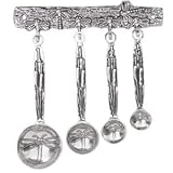IMAGE OF Crosby & Taylor (Tin Woodsman Pewter) Measuring Spoon Set with Pewter Display Strip, Dragonfly (MS5PS)