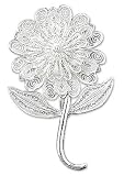 Brooch, 'Filigree Flower' 2 W 1 L