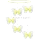 Yellow Multi Layered Spiral Butterfly Mobile Decorations - Butterflies Hanging... by Bugs-n-Blooms