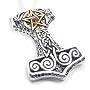 Nordic Talisman Thor's Norse Thors Hammer Pewter Cross Pendant Necklace