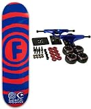 FOUNDATION SKATEBOARD COMPLETE Red/Blue RADIATE 7.63
