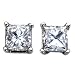 18k White Gold, Princess-Cut, Diamond 4-Prong Stud Earrings (1/4 cttw, H-I Color, SI1-SI2 Clarity)