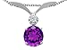 0.87 cttw Genuine Round Amethyst and Diamond title=