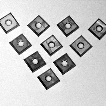 FS Tool 301200 Solid Carbide Reversible Knives - 4 Edges, 12mm L x 12mm W x 1.5mm Thick, 35 Deg.