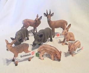 Schleich - Tiere des Waldes 8-teiliges SET!! - 14380 (Ricke), 14379