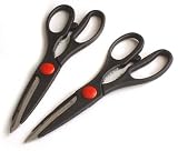 from Blackspur HEAVY DUTY SCISSORS X 2 IDEAL FOR KITCHEN OR GARDEN USE STEEL BLADES