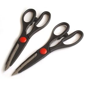 HEAVY DUTY SCISSORS X 2 IDEAL FOR KITCHEN OR GARDEN USE STEEL BLADES