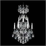 Schonbek 3780-34SH Renaissance 9 Light Two Tier Chandelier in French Provincial with Swarovski Strass Silver Shade crystal
