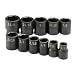 SK 4032 1/2-Inch Drive 6 Point Standard Fractional High Visibility Impact Socket Set 11 Piece