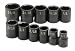 SK 4032 1/2-Inch Drive 6 Point Standard Fractional High Visibility Impact Socket Set 11 Piece