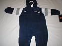 New England Patriots Baby Nike Hooded Fleece Coveralls