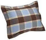 Pinzon Hyde Park Flannel Standard Sham, Blue Hyde Park