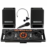 Emerson DJG200 Dual CD/CDG DJ Karaoke Player/Mixer with Amplifier, Speakers and 100 Songs