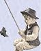 Frank the Fisherman statue home garden boys boy sculpture (The Digital Angel)