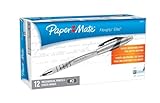 IMAGE OF Paper Mate Flexgrip Elite 0.7mm Mechanical Pencils, 12 Black Barrel Pencils (90911)