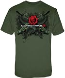 Gears of War 3 Crossed Lancers Military Green T-shirt