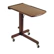 Adjustable Laptop Cart - Walnut Finish