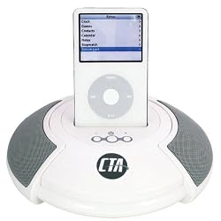 CTA Digital Sound Stage Speaker with Docking Station for iPod (White)