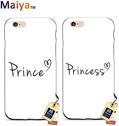 Best Friends Phone Cases BFF Phone Cases iPhone 6/6S,Beauty and Beast Prince and Princess Matching Couple Matching Couple Phone Case for Girls Boys TPU Case Rubber Black 2 Pcs