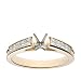 14k Yellow Gold Channel Set Princess Diamond Engagement Ring Setting (1/2 ct tw, I, I1)