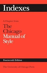 Indexes: A Chapter from The Chicago Manual of Style