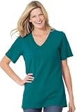 Plus Size Top, In Soft Knit, The Perfect Cotton V-Neck Tee