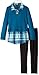 Amy Byer Girls' Big 2fer Top with Plaid Shirt and Legging-Exclusive