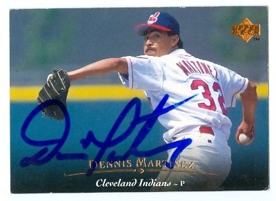 Dennis Martinez Autographed/Hand Signed Baseball Card (Cleveland Indians)