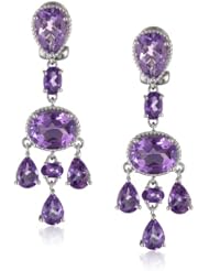 Sterling Silver Gemstone Chandelier Earrings