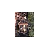 Gas Light America GL011 Old New Orleans Series Copper Natural Gas Light With Open Flame Burner On Wall Mount