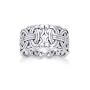 Viking Braided Wedding Band Borre Knot Norse Celtic 10mm Sterling Silver Ring (Size 4,5,6,7,8,9,10,11)