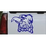 6in X 6.6in Blue -- Cartoon Eagle Head Animals Car Window Wall Laptop Decal Sticker by Rad Dezigns