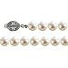 White 6.5-7mm Single Strand AS2R2 Cultured Pearl Bracelet w. 14k Gold Clasp 7" - Dahlia Classic Collection