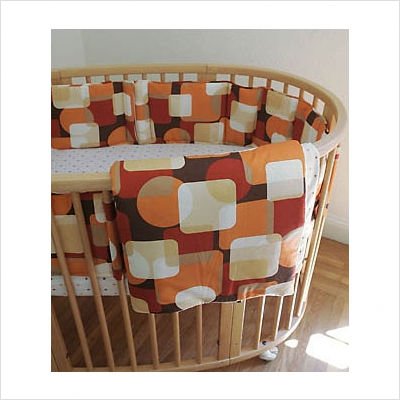 gus & max ORANGE STOKKE CRIB Orange Mod Cube Stokke Sleepi Crib-To-Toddler Bedding Collection