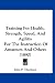 Training For Health, Strength, Speed, And Agility: For The Instruction Of Amateurs And Others (1890)