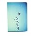 iPad Mini Case,iPad Mini 2 Cover Case ,iBerry PU Leather Slim-Fit Case with Stand Protective Case for Apple iPad Mini 1/2/3 Tablet, Blue Smlie (With Smart Cover Auto Wake / Sleep),with Stylus Pen