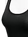 JJ Perfection Women's Basic Solid Knit Scoop Neck Racerback Crop Tank Top