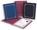 Geographics Geo Document Covers Linen Card Stamped with Gold Foil A4 Black Ref 39419 [Pack 3]