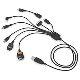 7+1in1USB充電ケーブル microUSBコネクタ付属　ブラックモデル　RCG-U7SPB+M